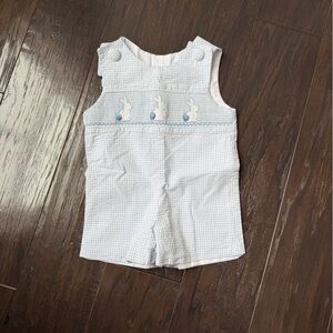 Smocked Baby Boy Easter Romper